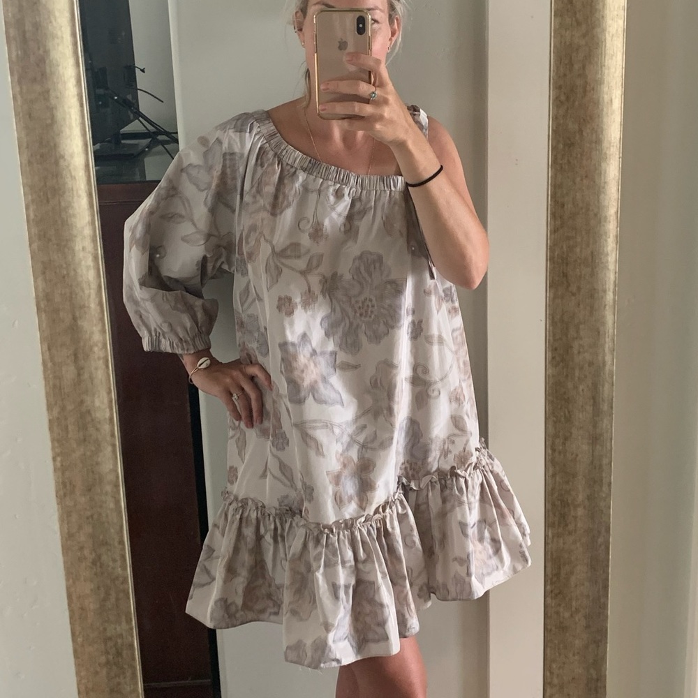 One Shoulder Taffeta Avant- Garde Dress